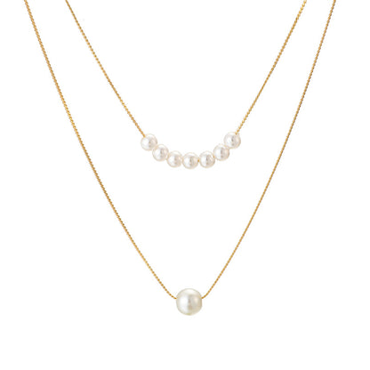 Jewelry Double Pearl Necklace