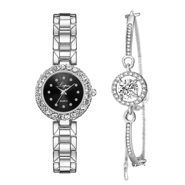 Watches-Set Bangle Clock Bracelet