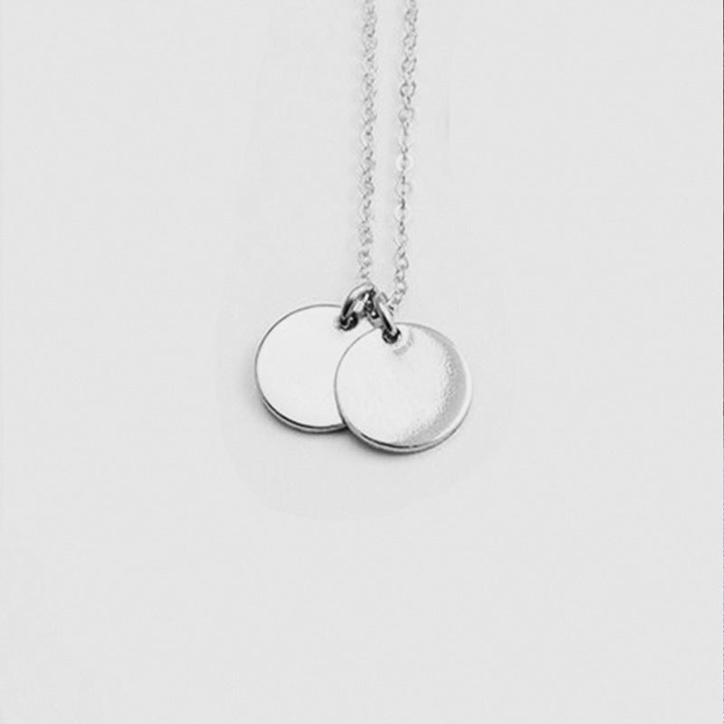Stainless Steel Necklace 6MM Circular Pendant