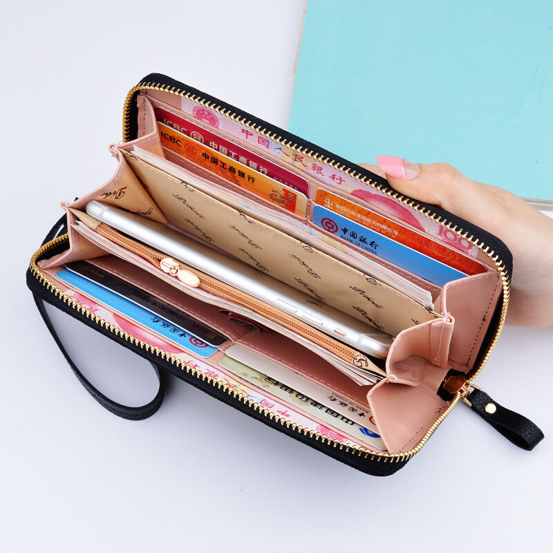 New Ladies Wallet Zipper bag ladies handbag wallet large embossed spot wholesale