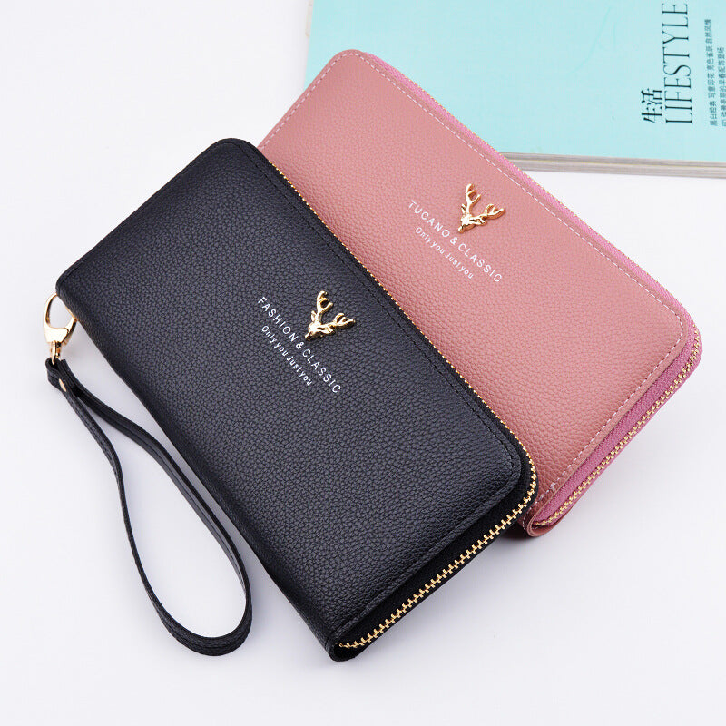 New Ladies Wallet Zipper bag ladies handbag wallet large embossed spot wholesale