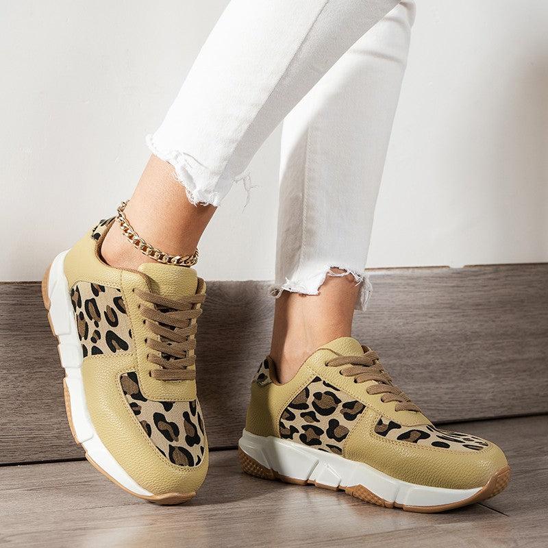 Leopard Sneakers Running Sports Shoes