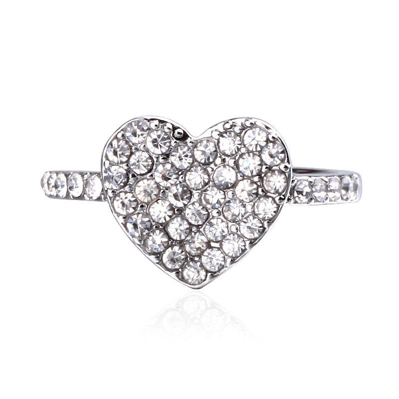 Creative Heart-shaped Diamond Ring