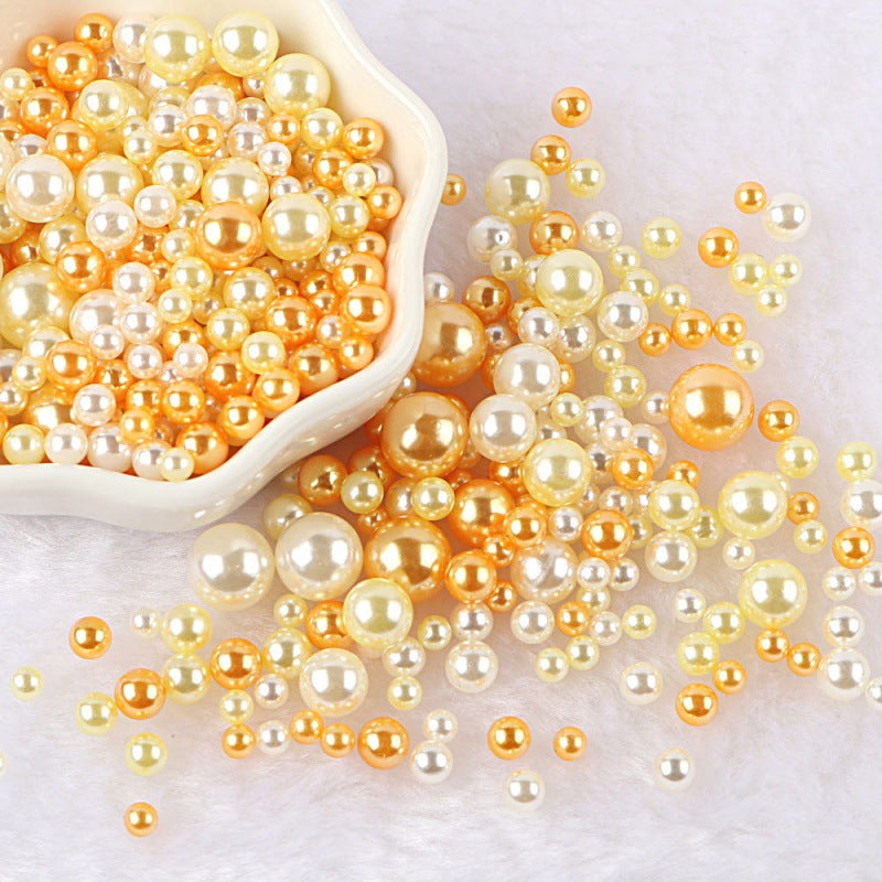 Mixed Size Non-hole Color Plastic Beads DIY Ornament Accessories