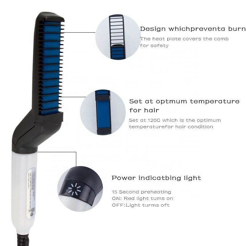 Hair Straightener Men Multifunctional Comb
